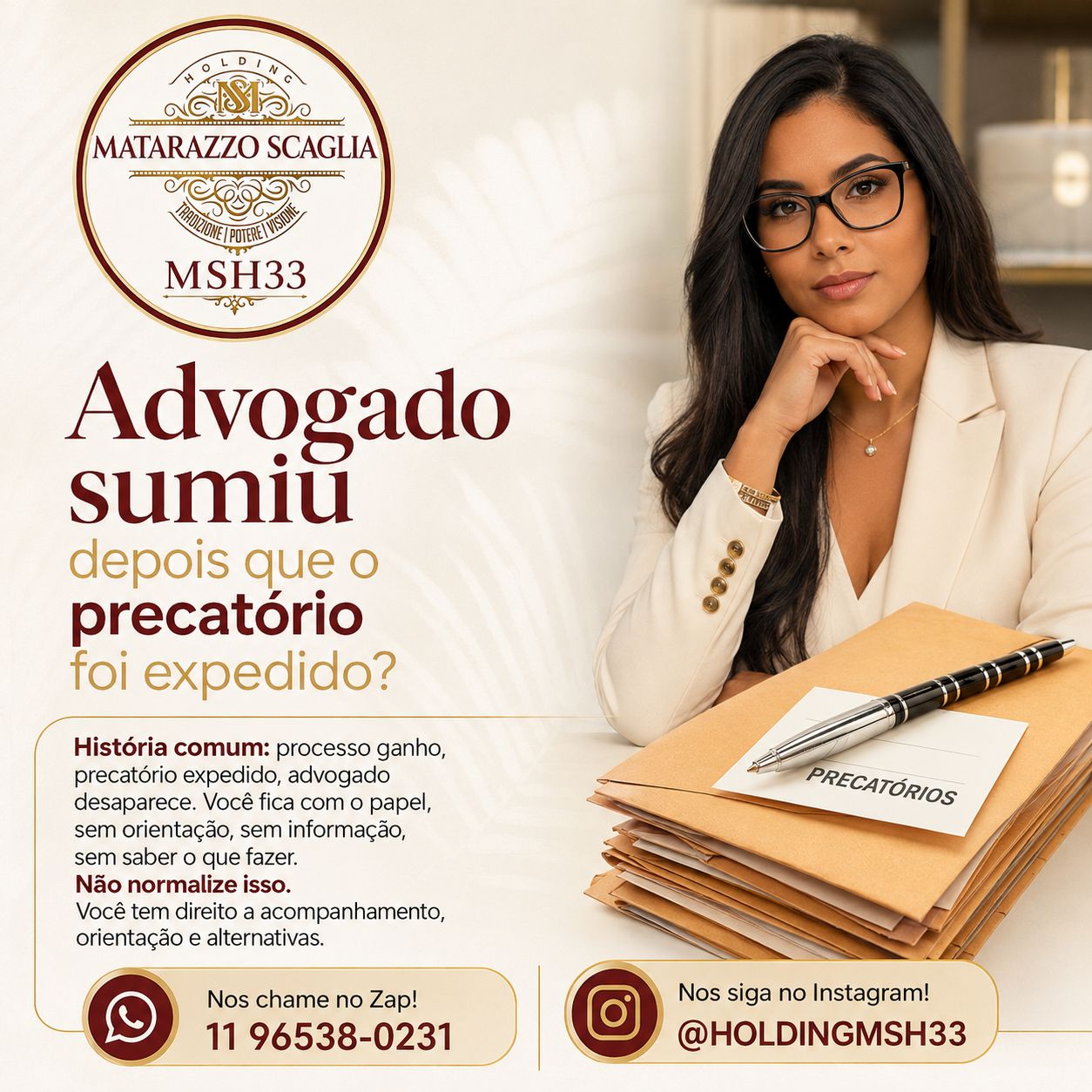 Orientação para titulares de precatórios
